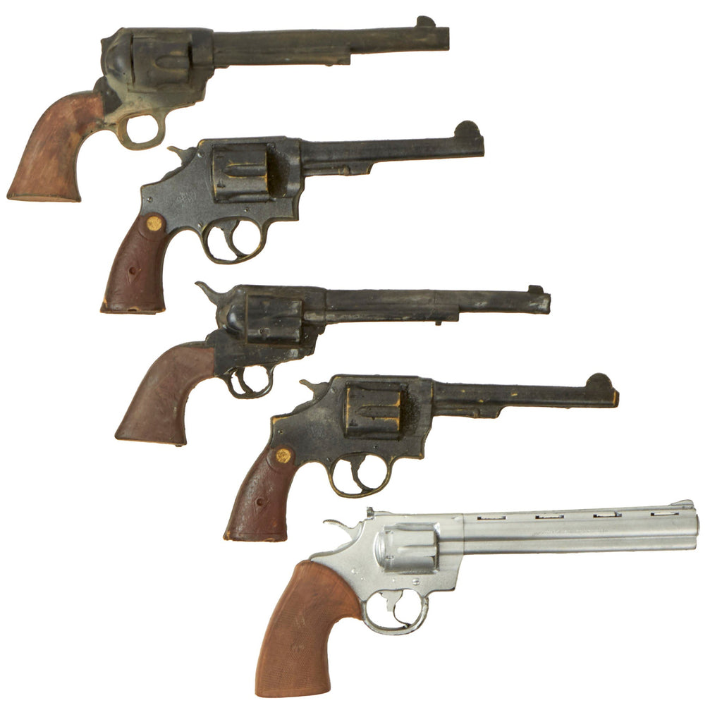 Original Rubber Hollywood Film Handguns from Ellis Props & Graphics - Set of Five Original Items