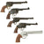 Original Rubber Hollywood Film Handguns from Ellis Props & Graphics - Set of Five Original Items