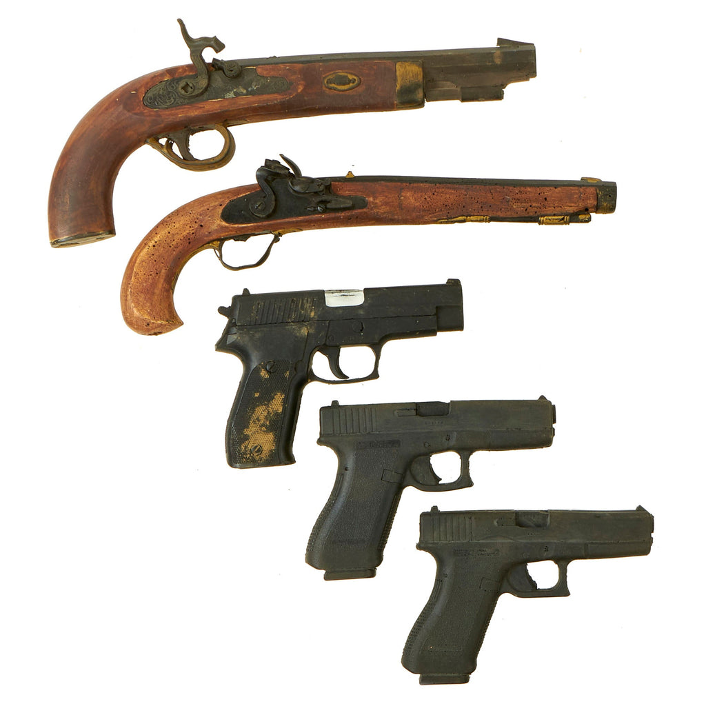 Original Hollywood Film Rubber Prop Pistols from Ellis Props & Graphics - 5 Items Original Items