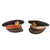 Original U.S. Pre Vietnam War Era Infantry and Artillery Officers’ Dress Blues Peaked VIsor - 2 Items Original Items