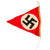 Original German WWII NSDAP National Socialist Pennant Flag - 14" x 16" Original Items