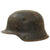 Original German WWII M42 Wehrmacht KIA Shot Damaged No Decal Helmet with Liner Band -  stamped ckl Original Items