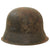 Original German WWII M42 Wehrmacht KIA Shot Damaged No Decal Helmet with Liner Band -  stamped ckl Original Items