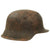 Original German WWII M42 Wehrmacht KIA Shot Damaged No Decal Helmet with Liner Band -  stamped ckl Original Items