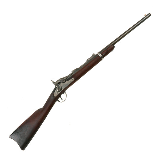 Original U.S. Springfield Trapdoor M1884 Rifle Converted to Saddle Ring Carbine Made in 1890 - Serial 492277