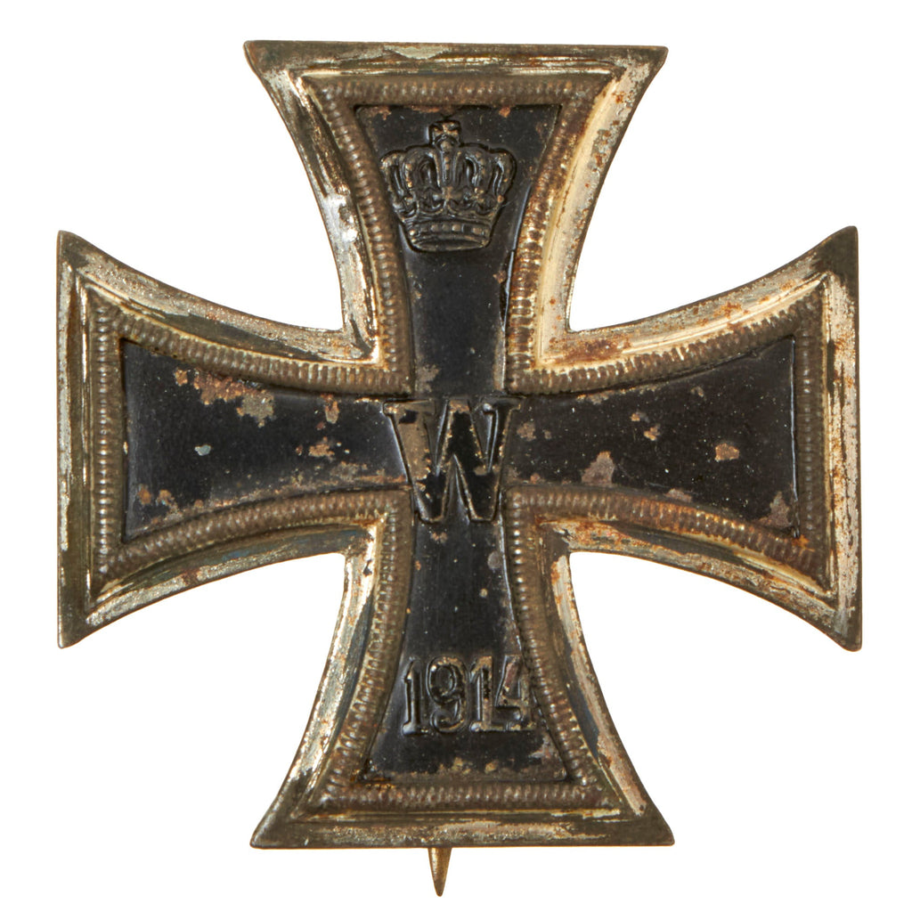 Original Imperial German WWI Prussian Iron Cross First Class 1914 with Pinback - Unmarked - EKI Original Items