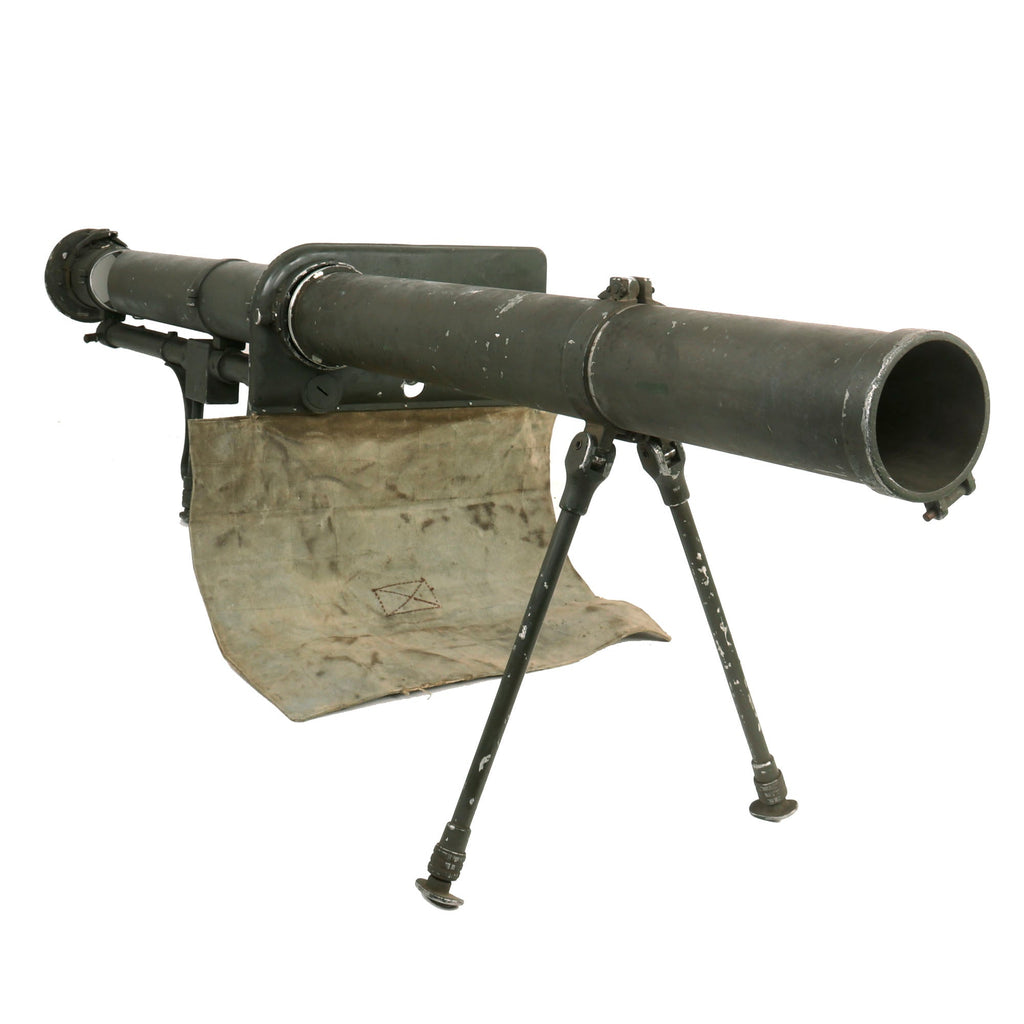 Original Spanish Inert 88.9mm Instalaza M65 Bazooka Anti-Tank Launcher Serial CH 2365 with Canvas Face Shield Original Items