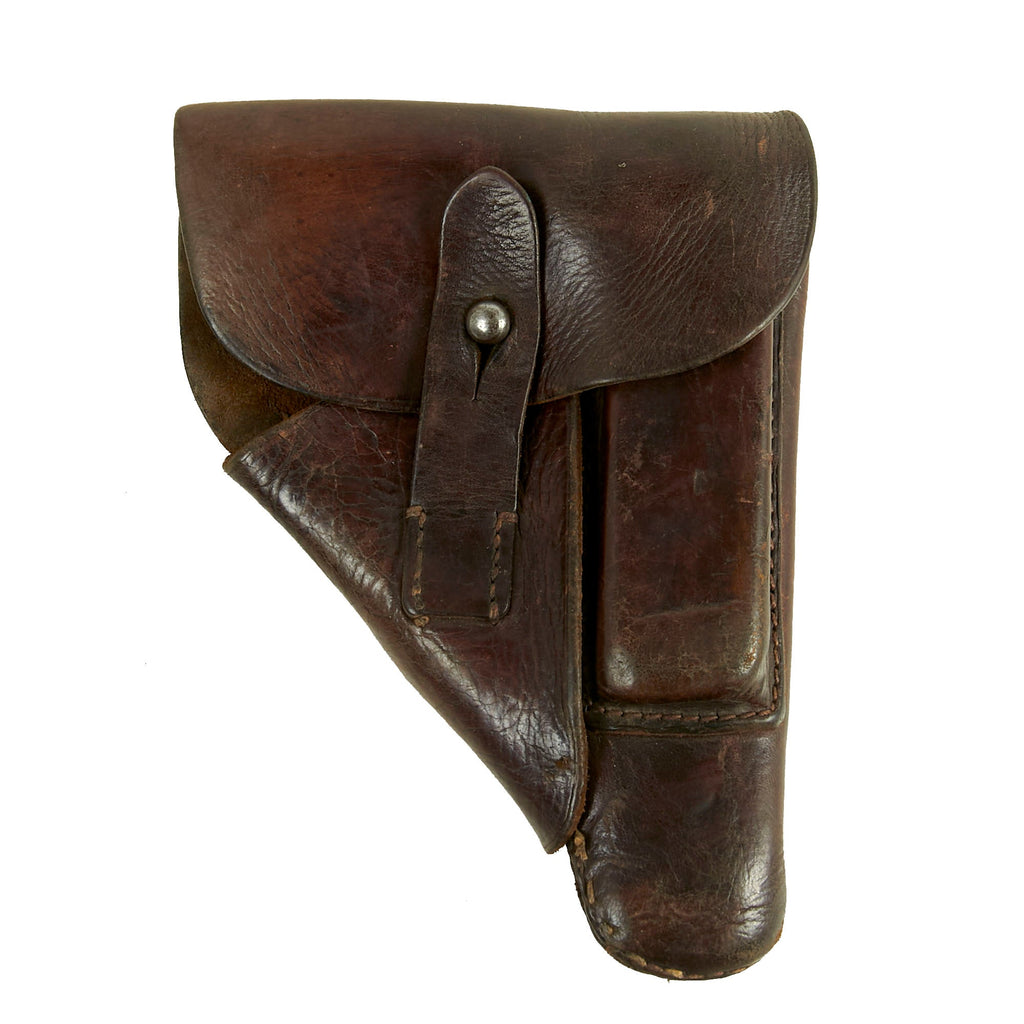 Original German WWII Sauer 38H Pistol Brown Leather Breakaway Holster by Gustav Genschow & Co. - Dated 1940 Original Items