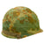 Original U.S. Vietnam War M1 Helmet with Camouflage Cover and 1956 Dated Liner