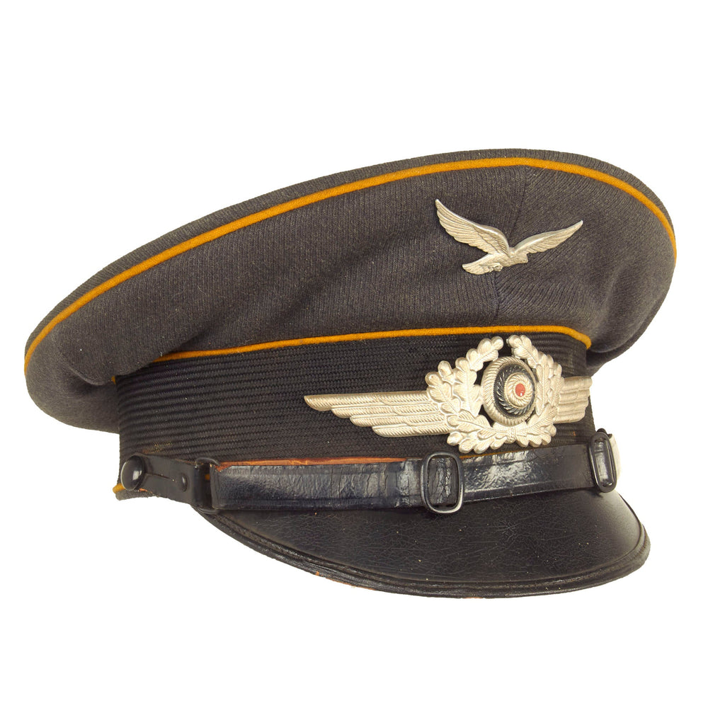 Original German WWII Luftwaffe Flight Branch 56cm EM/NCO Schirmmütze V ...