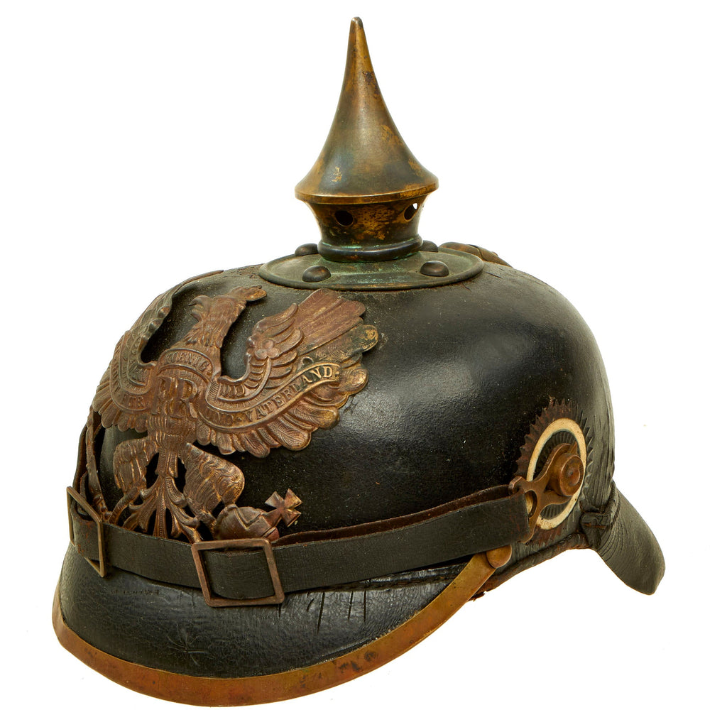 Original Imperial German WWI Prussian M1895 Line Infantry Pickelhaube Spiked Helmet Original Items