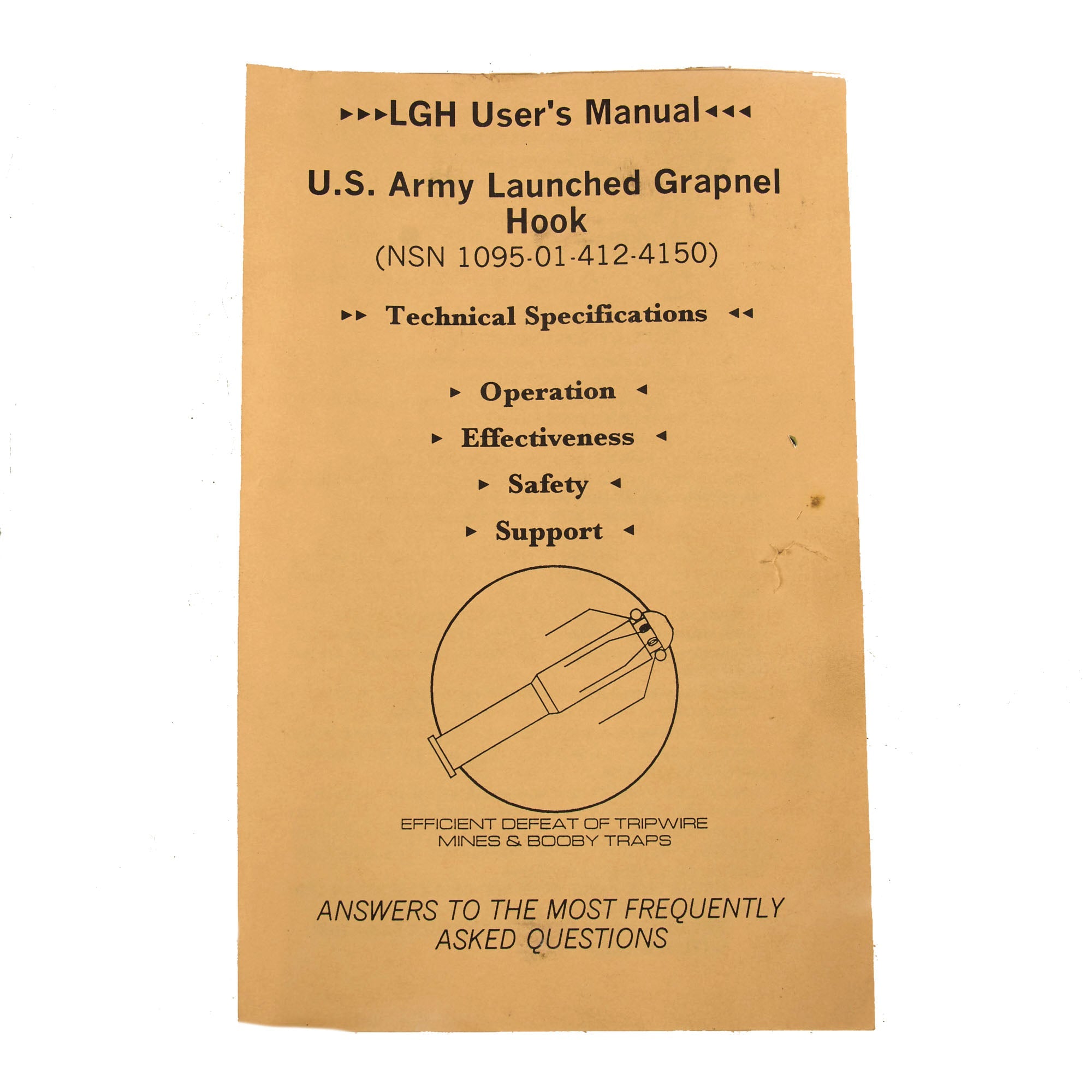 US Navy Grapnel USN 15 FATHOM GRAPPLING HOOK & 9' BOAT HOOK
