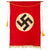 Original German WWII NSDAP National Socialist Party Podium Banner with Hanger Rod & Tassel Rope - 43" x 29"