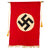 Original German WWII NSDAP National Socialist Party Podium Banner with Hanger Rod & Tassel Rope - 43" x 29"