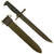 Original U.S. WWI / WWII M1905E1 Springfield Cut-Down 10" Rifle Bayonet with M7 Scabbard - dated 1914 Original Items