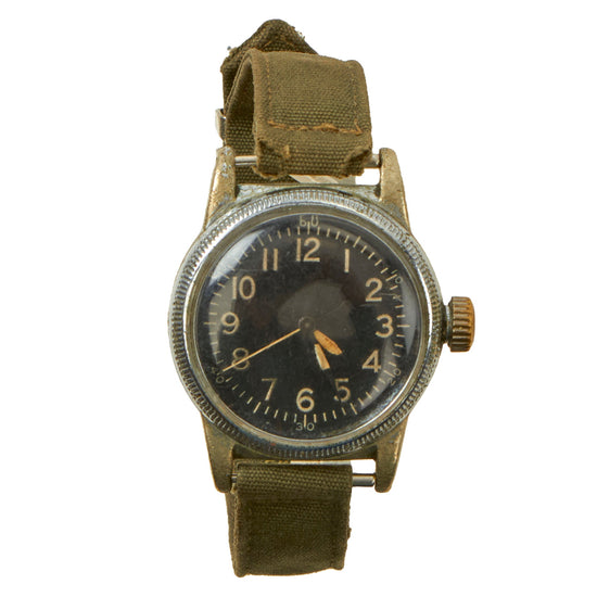 Original U.S. WWII Type A-11 USAAF Wrist Watch by Elgin - Fully Functional - Dated 1945