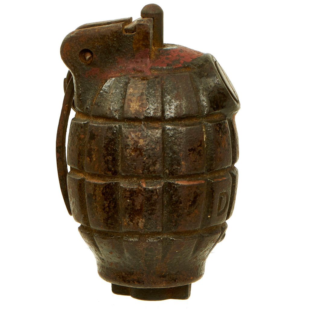 Original British WWI Inert Mills Bomb  No. 23 MKII Grenade by Dobson and Barlow - All Parts Marked D&B Original Items