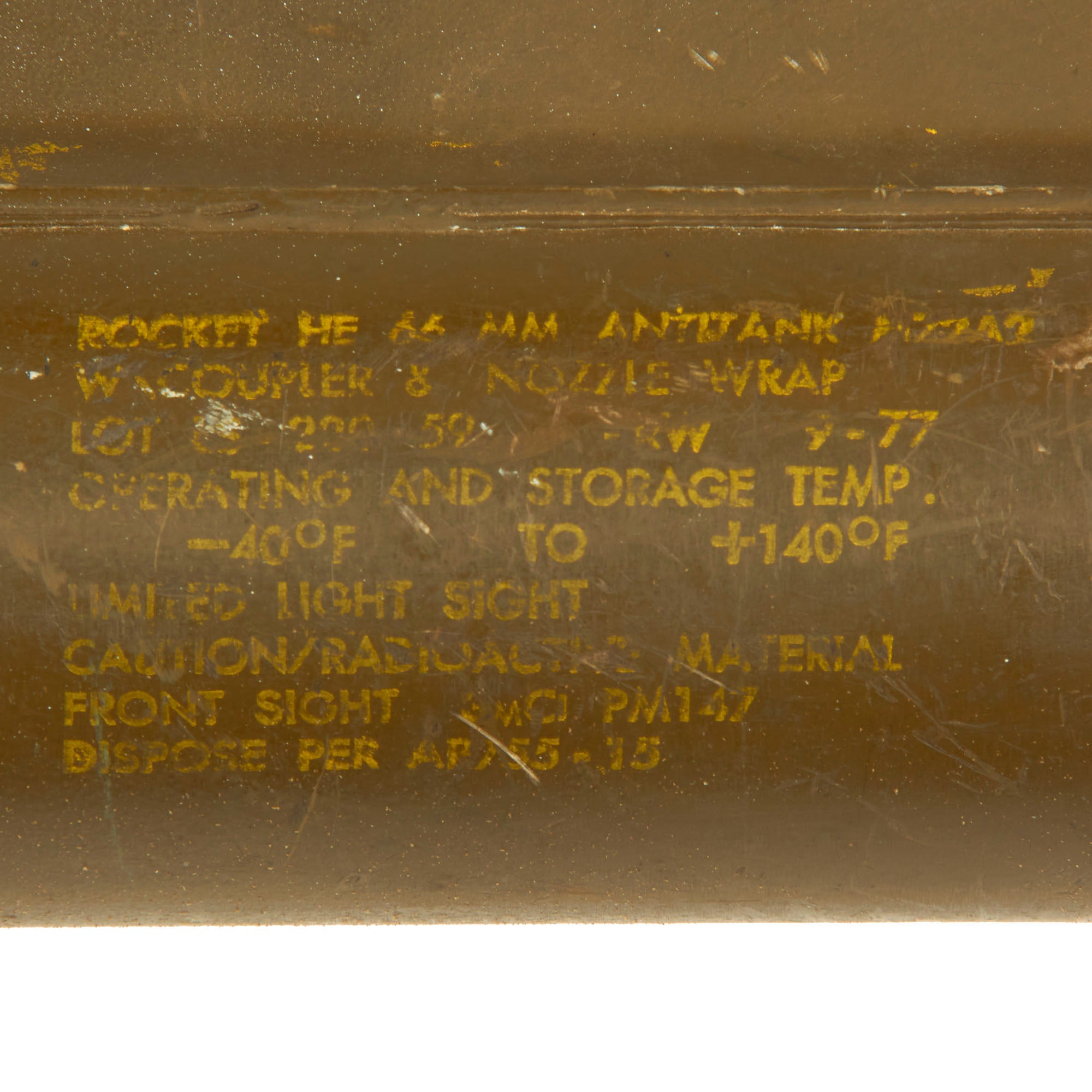 Original U.S. Cold War Era M72A2 Light Anti-Armor Weapon “LAW” Tube Wi ...