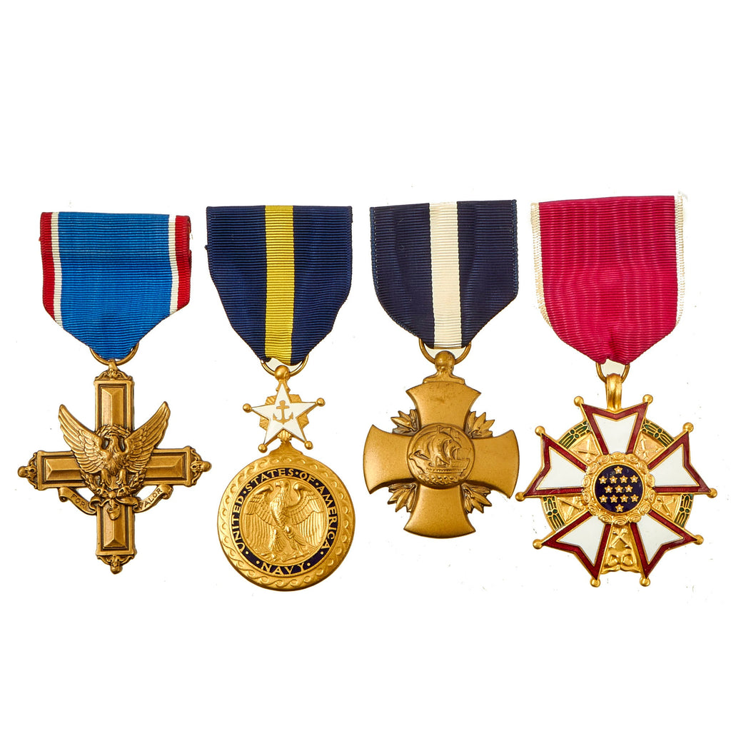 Original U.S. Cold War Era Medal Grouping Featuring Navy Cross and Distinguished Service Cross by Lordship Industries - 4 Medals Original Items