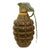 Original U.S. WWII Inert MkII Pineapple Grenade with Yellow Ring & Post Korean War Era M205A2 Fuze Original Items