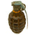 Original U.S. WWII Inert MkII Pineapple Grenade with Yellow Ring & Post Korean War Era M205A2 Fuze Original Items