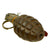 Original U.S. WWII Inert MkII Pineapple Grenade with Yellow Ring & Post Korean War Era M205A2 Fuze Original Items