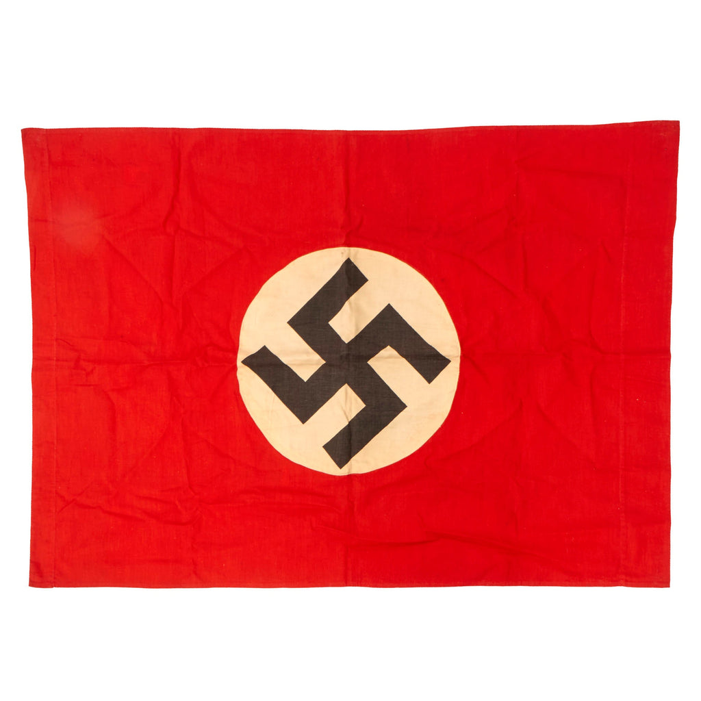 Original German WWII NSDAP Double Sided National Political Flag - 27" x 39" Original Items