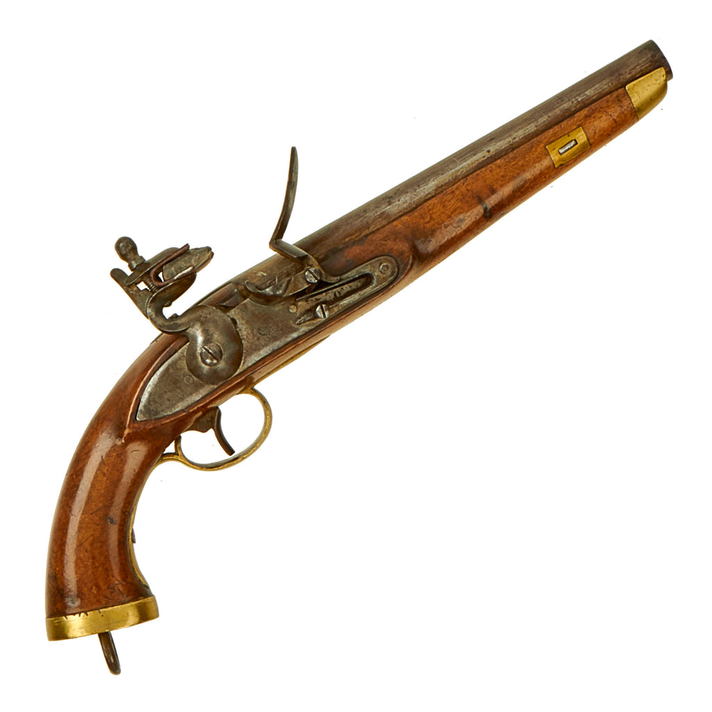 Original Dutch East Indies Issue Belgian Made Flintlock Naval Pistol - circa 1820 Original Items