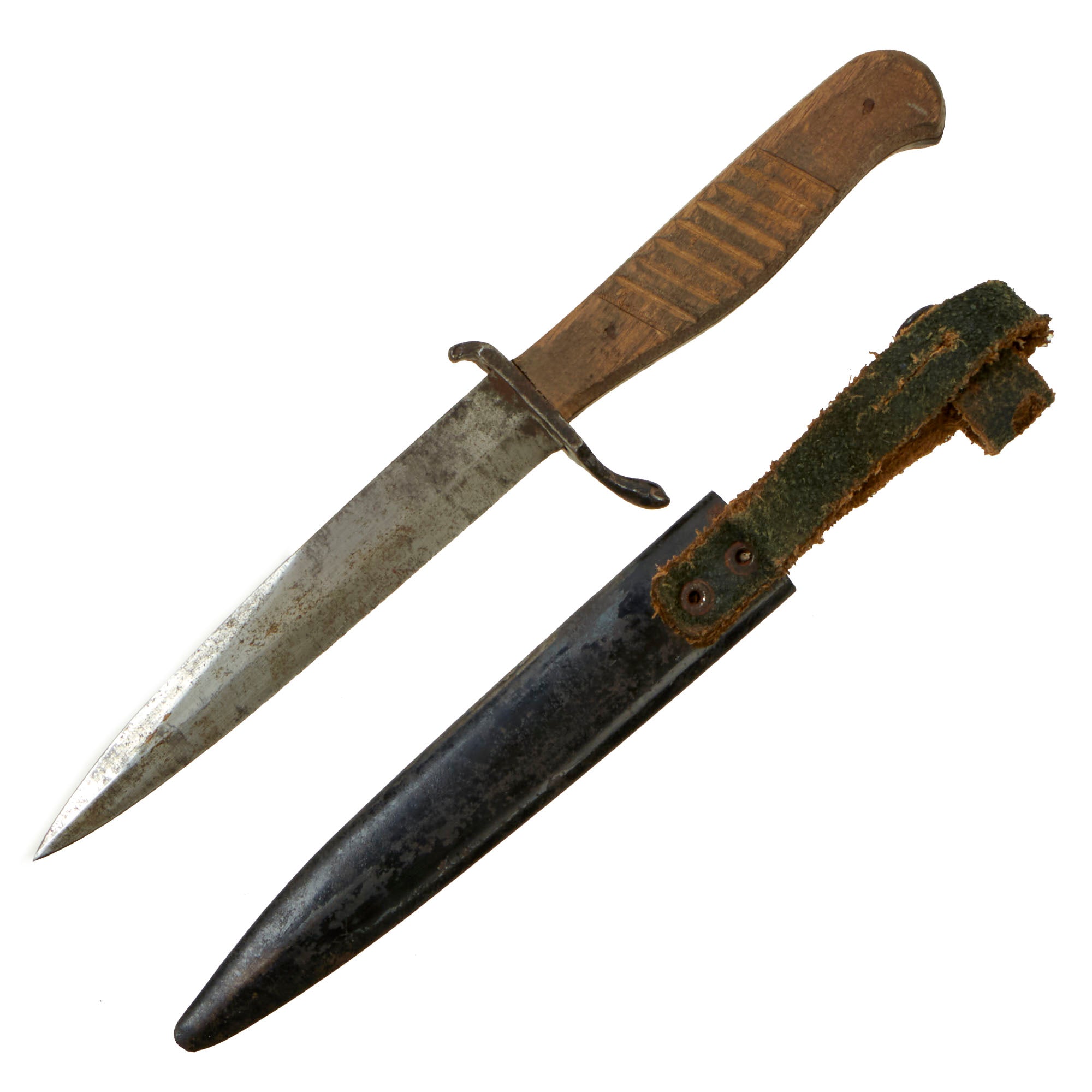 German WWII Standard Trench Knife with Sheath - Reddick Militaria