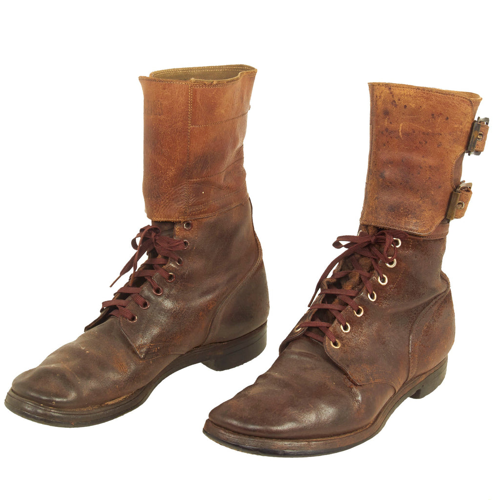 Original U.S. WWII Double Buckle Combat Service Boots Pair