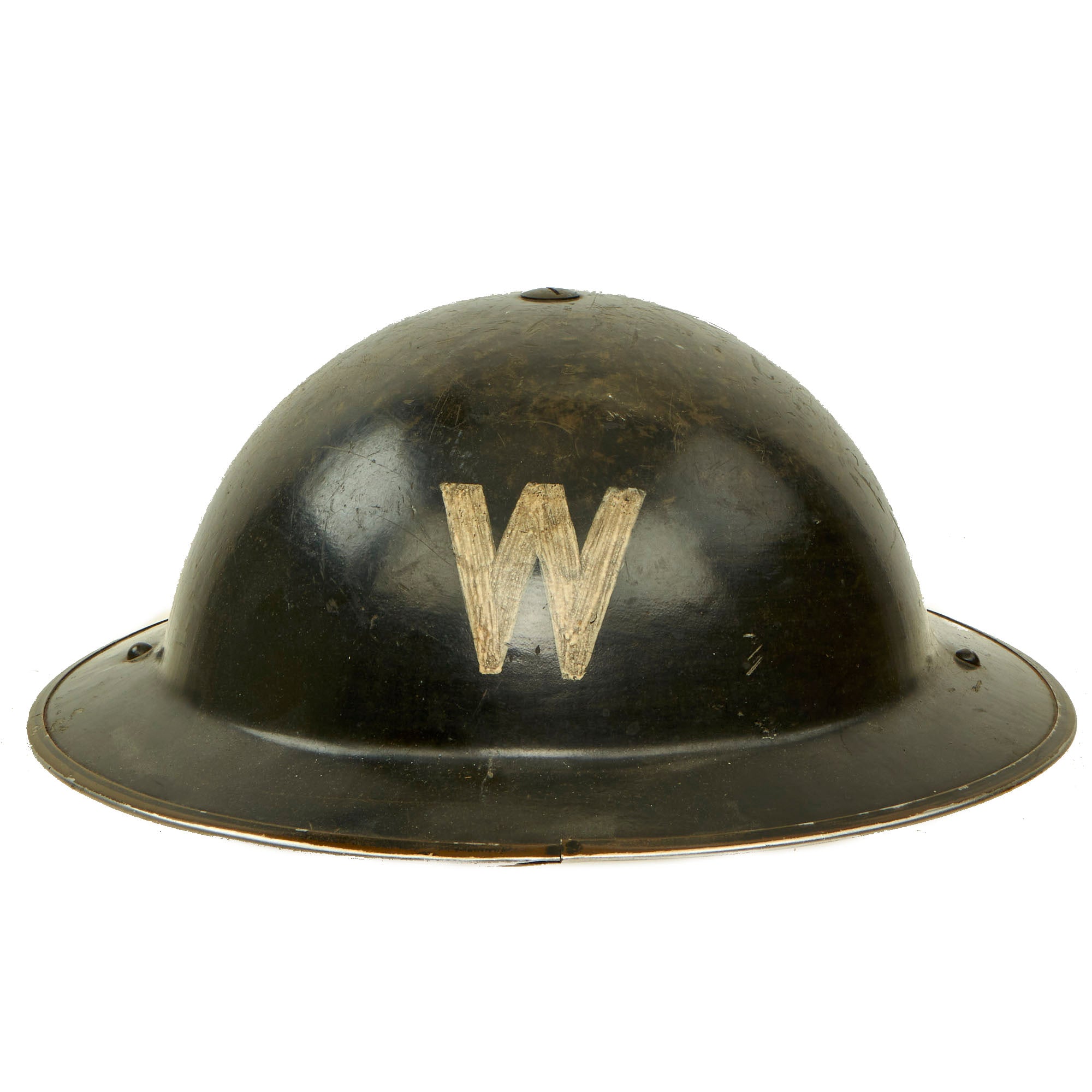 Original British WWII Air Raid Warden Painted Brodie MkII Steel