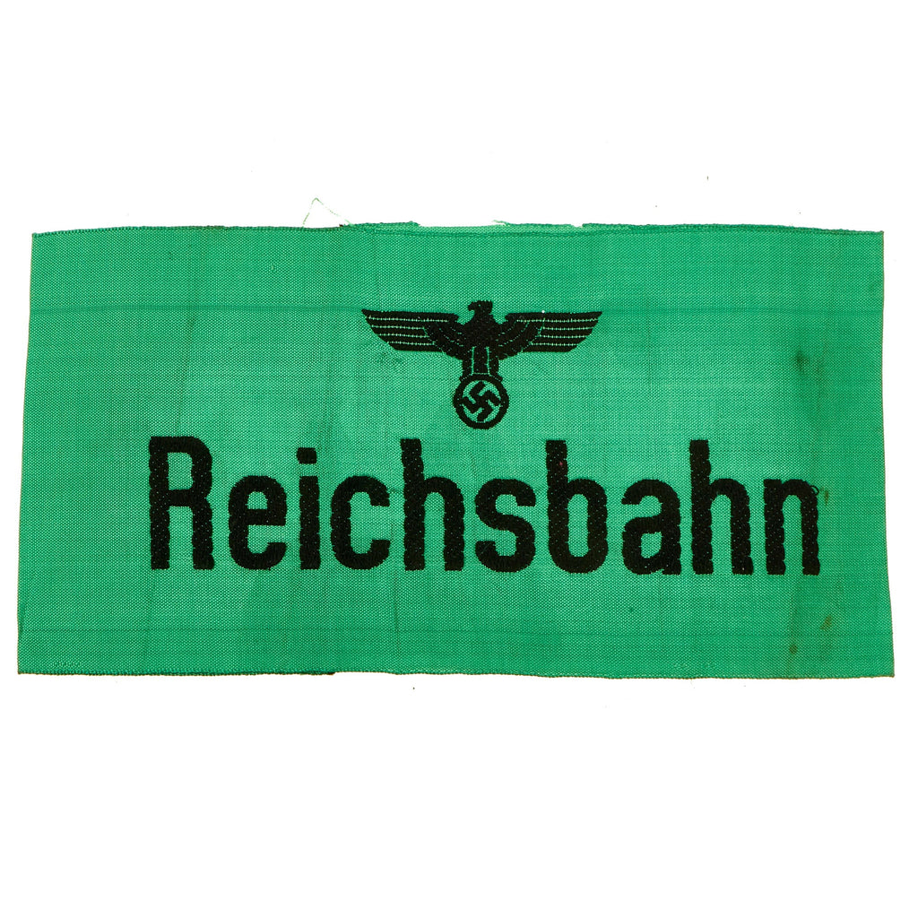 Original German WWII BeVo Embroidered Reichsbahn National Railway Armband Original Items