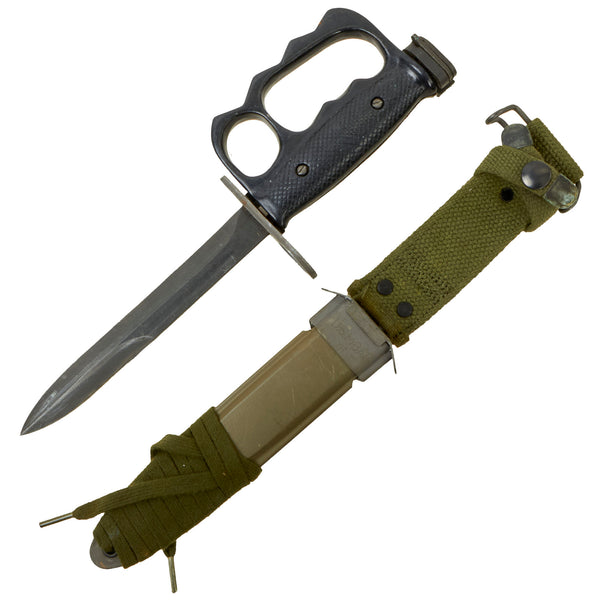 Original U.S. 1980s M7 Bayonet with Experimental Aluminum Knuckle Guar ...