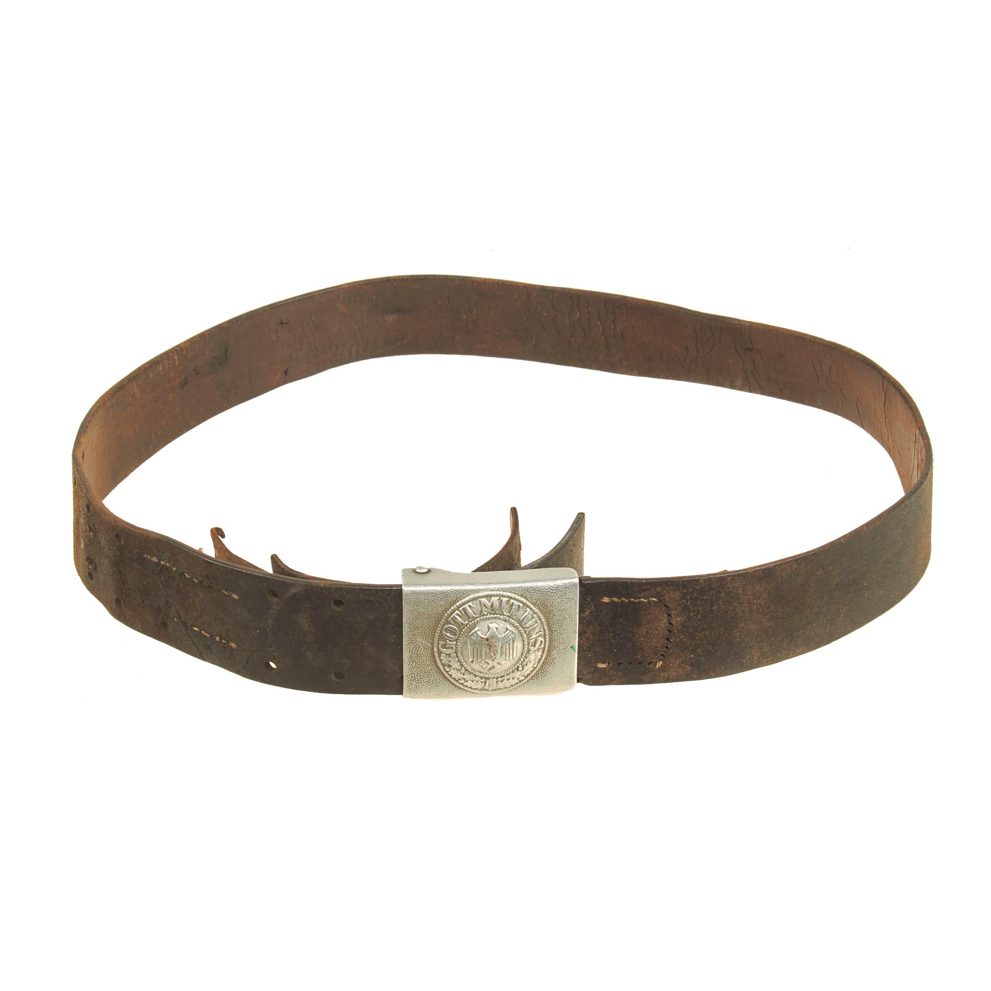 Original German Pre-WWII Service Worn Army Heer EM/NCO Belt with Pebbl ...