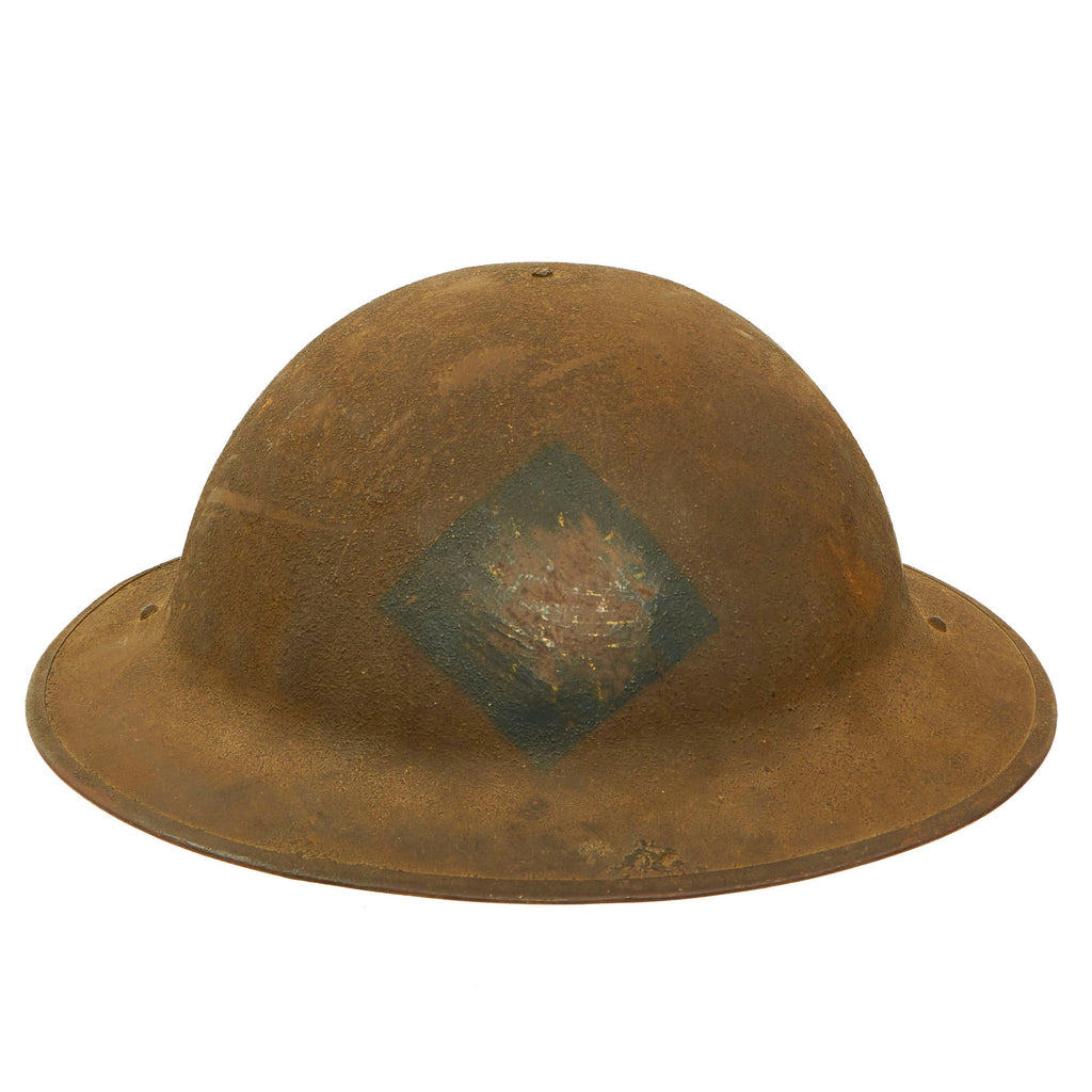 Original U.S. WWI 40th Infantry “Sunburst” Division M1917 Doughboy Helmet - Complete Original Items