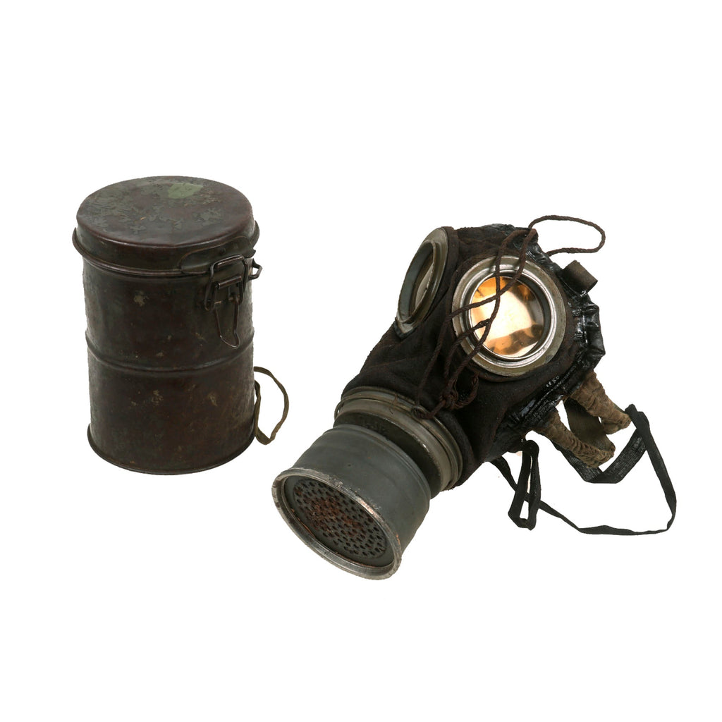 Original Imperial German WWI M1917 Ledermaske Gas Mask with Can Original Items