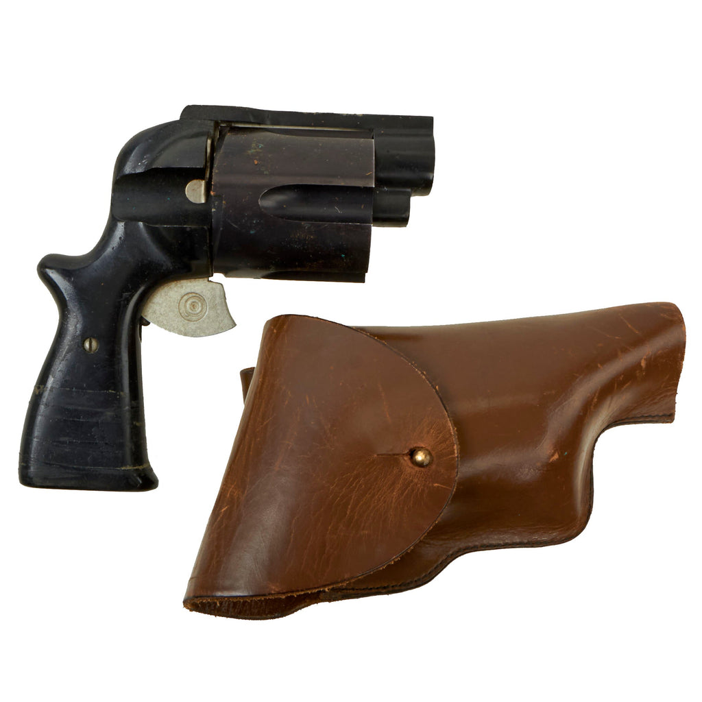 Original U.S. Post WWII LECCO Model 512 12 Gauge 5-Shot Tear Gas Revolver by Lake Erie Chemical Company With Correct Leather Holster Original Items