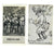 Original WWII Anti-Axis Political Cartoon Illustration Postcards - Set of 5