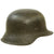 Original German WWII M42 Single Decal Army Heer Helmet with 54cm Liner & Partial Chinstrap - stamped EF62 Original Items