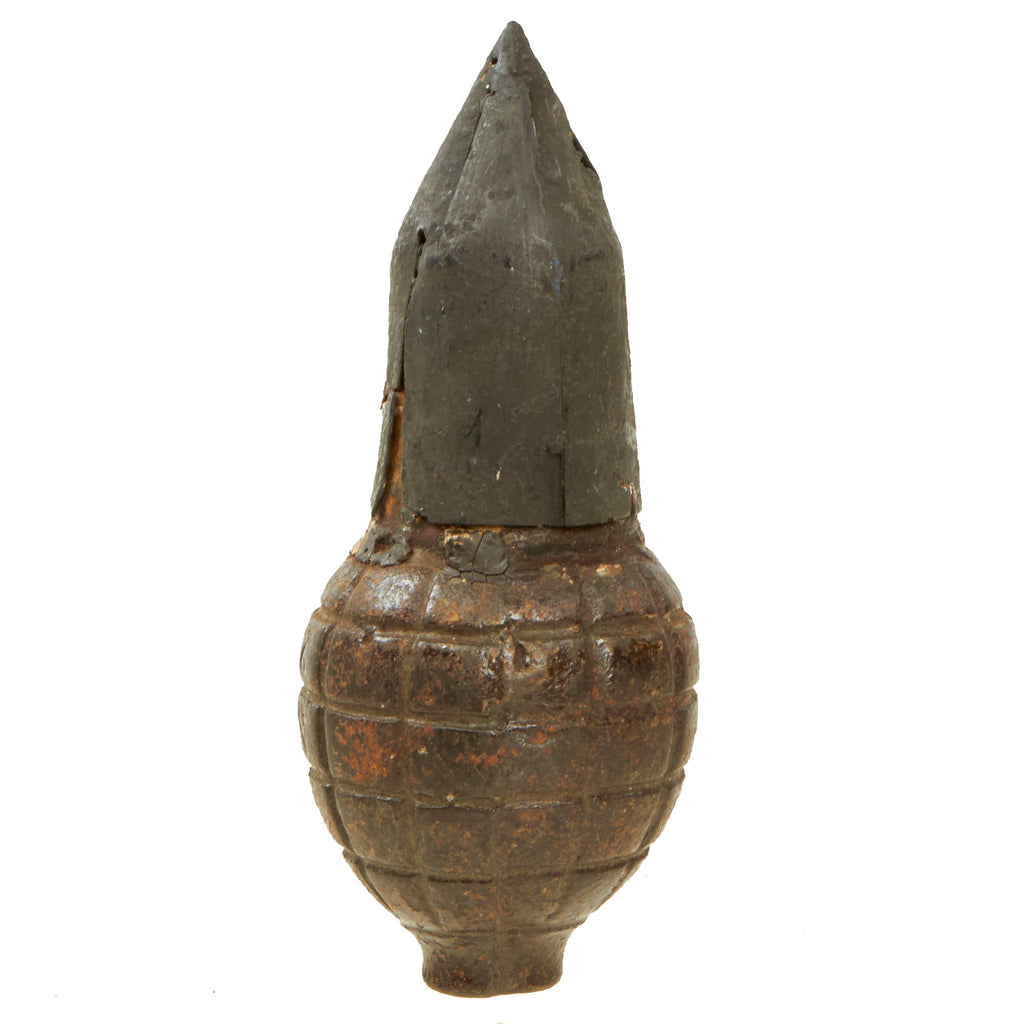 Original French WWI Inert Foug M1916 Inert Lemon Grenade with Cone Plug - Citron modèle 1916 Original Items