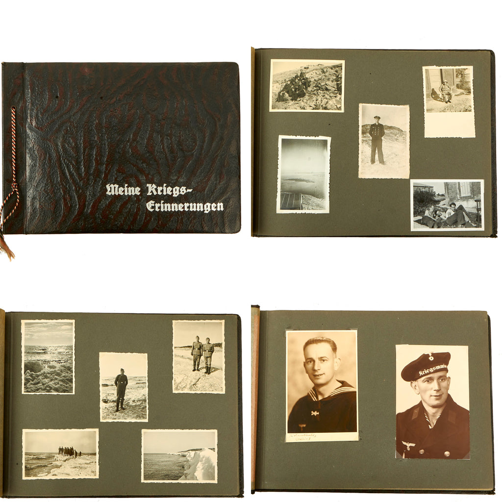 Original German Early WWII Heer Army 24th Infantry Regiment (Regensburg) Original German WWII Kriegsmarine Navy Greek Occupation Personal Photo Album with Cover - 77 Photos Original Items