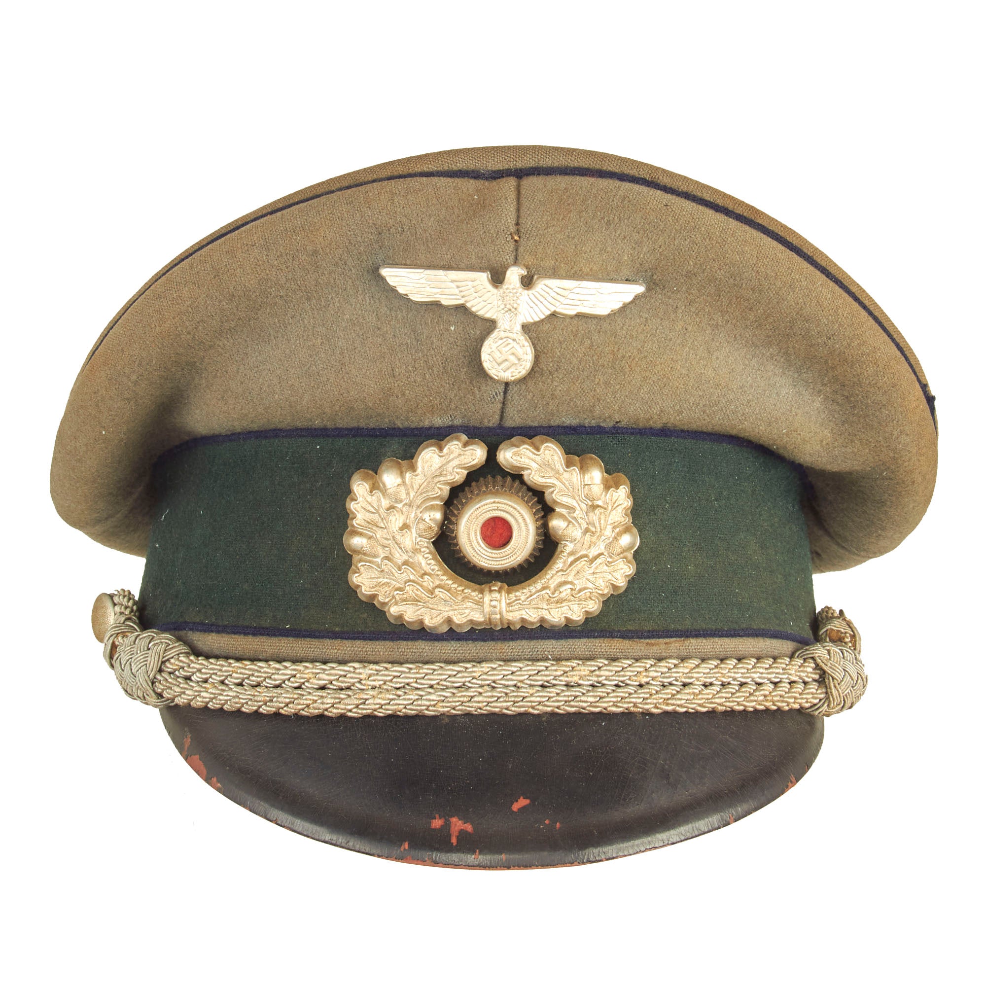 Original German WWII Heer Army Medical Officer Schirmmütze Visor Crush ...