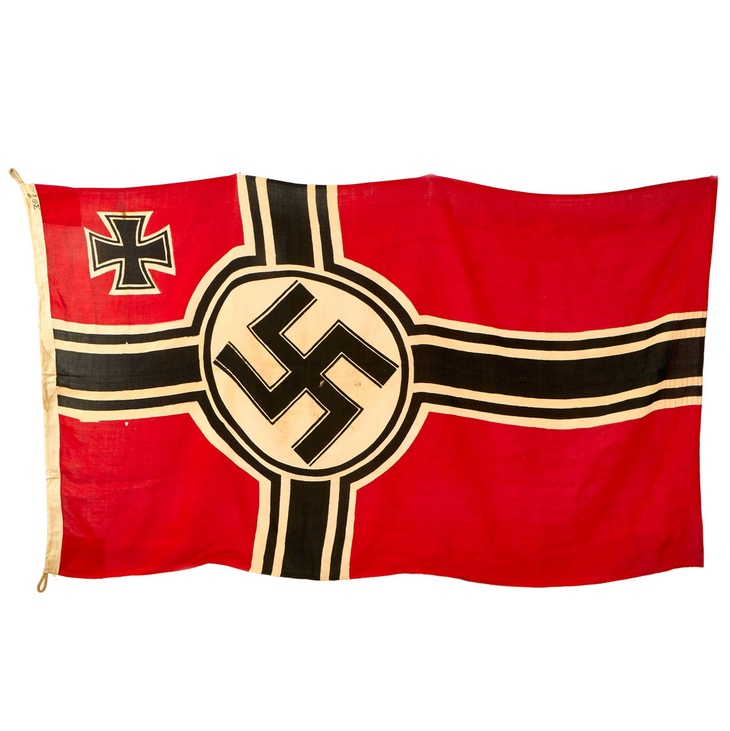 Original German WWII Kriegsmarine 100cm x 170cm Naval Battle Flag - Reichskriegsflagge Original Items