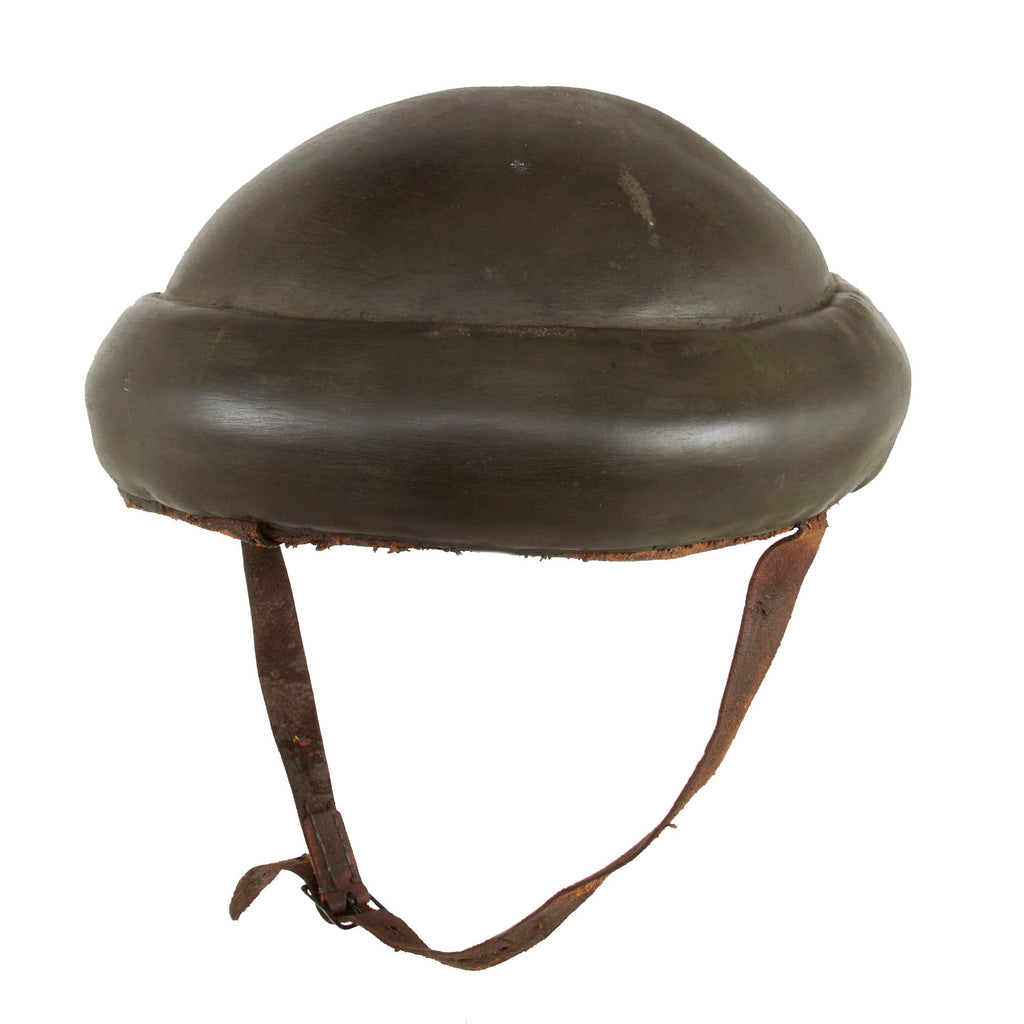 Original Imperial German WWI Panzer Tanker Lederschutzhelm Leather Crash Helmet - Formerly Part of the A.A.F. Tank Museum Original Items