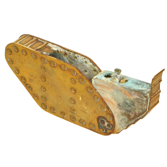 Original British WWI Custom Souvenir Brass Mk. V Landship Tank Lighter Trench Art Original Items