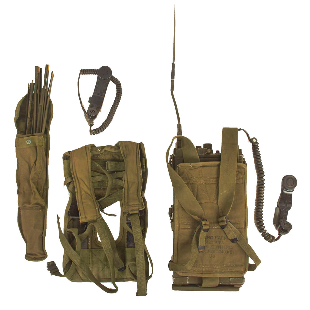 Original U.S. Korean & Vietnam War Era RT-176 AN/PRC-10 Backpack Radio Rig Original Items