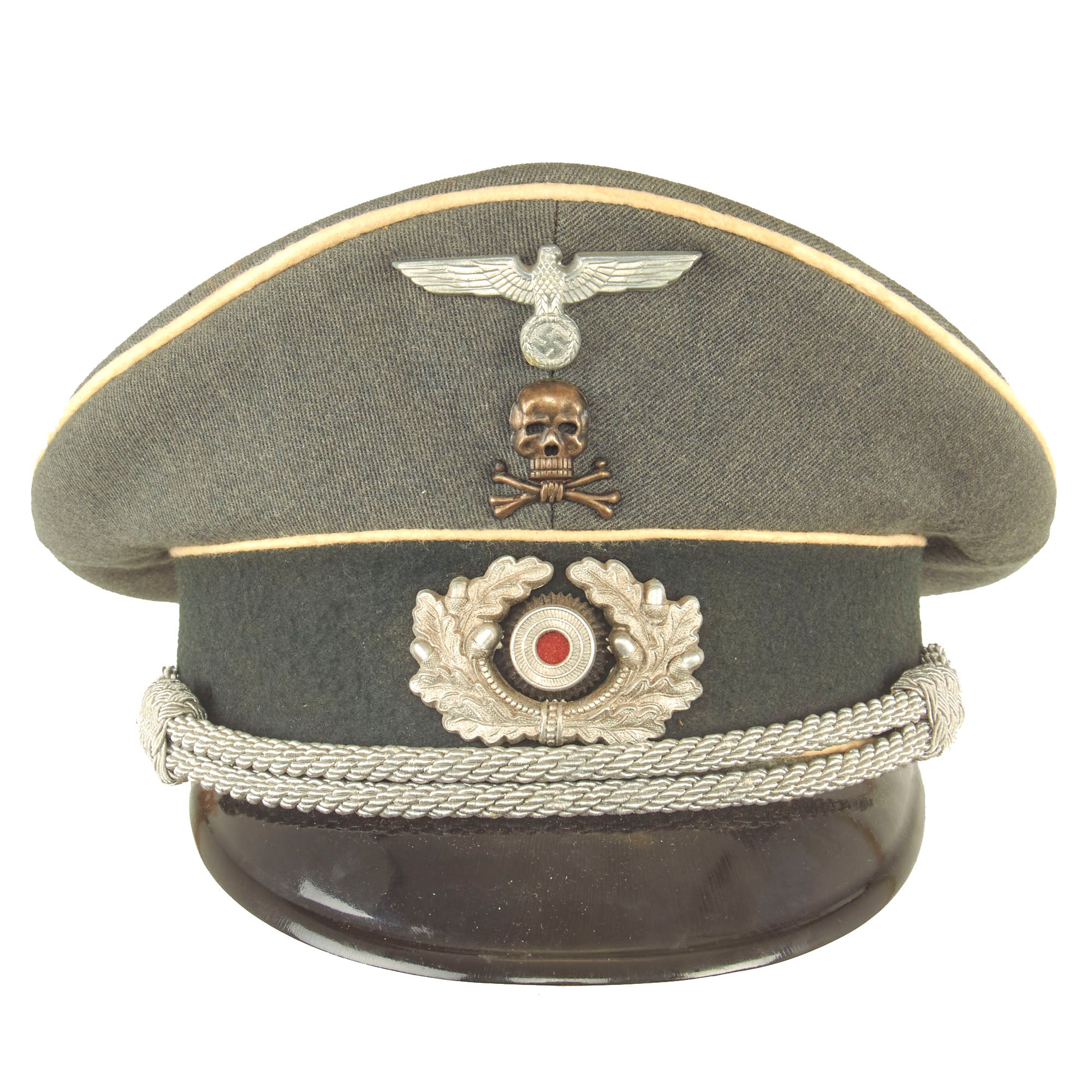 Original German WWII 17th Infantry Regiment Officers Schirmmütze Visor ...