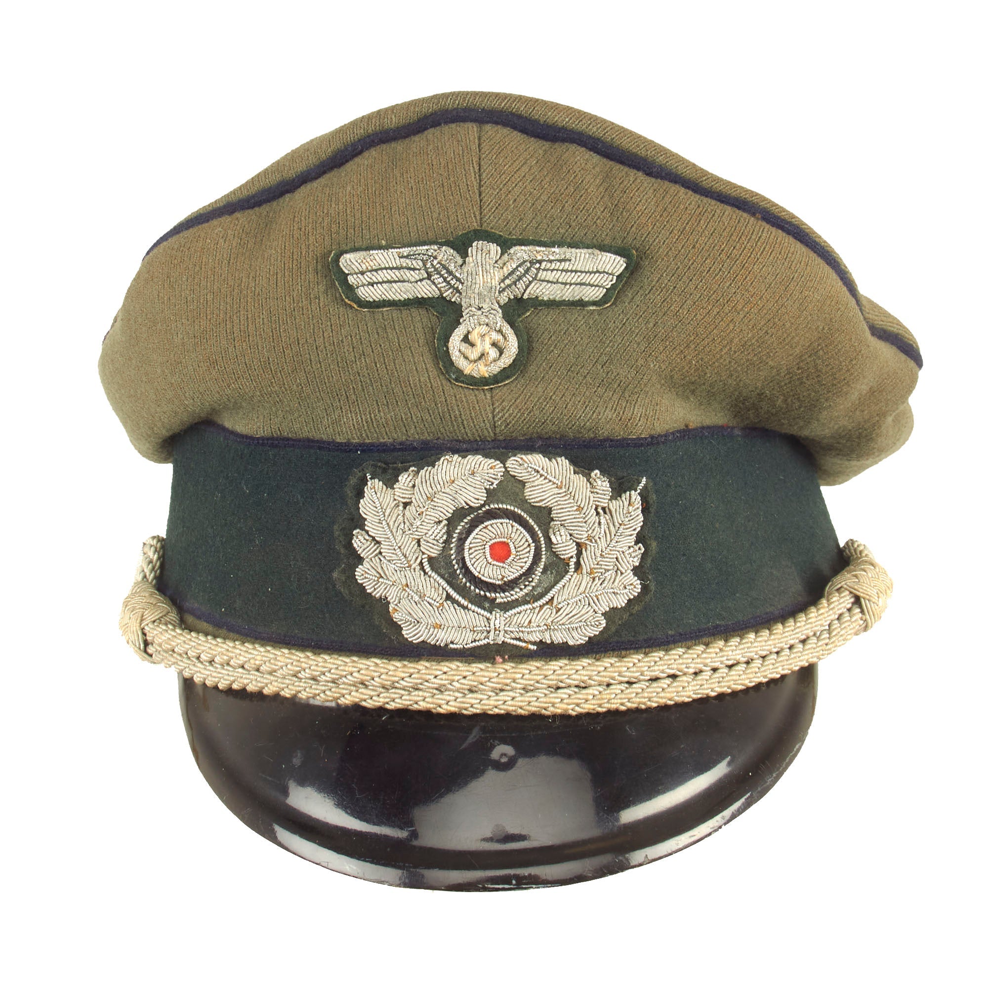 Original German WWII Heer Army Medical Officer Schirmmütze Visor Crush ...