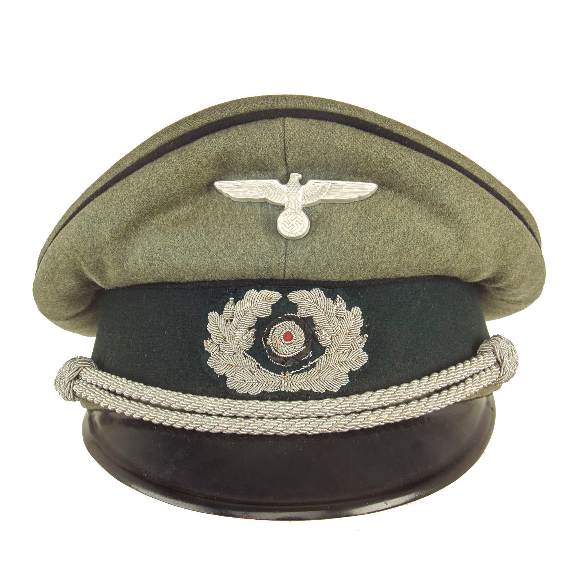 Original German WWII Army Heer Pioneer Officer Schirmmütze Visor Cap ...