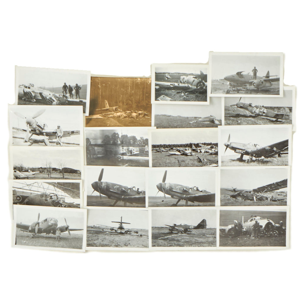 DRAFT LARGE PHOTO COLLECTION OF CAPTURED GERMAN AIR CRAFT INCLUDING ME 262 Original Items